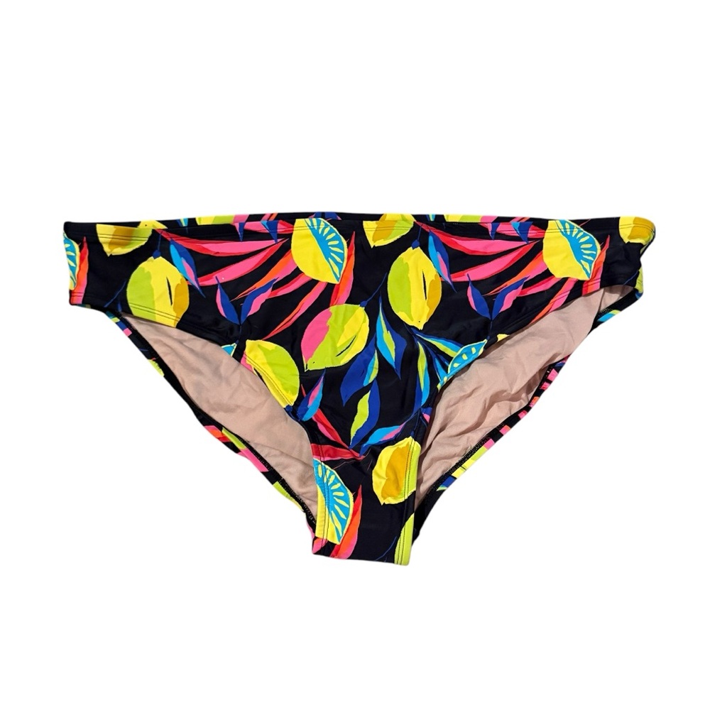 Tabitha‎ Brown x Target Black Multi Tropical Lemon Print Bikini Bottoms 3X NEW